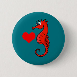 Vektorherz und -Seepferd Button