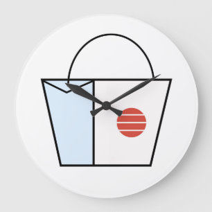 Vektorillustration einer stilvollen Einkaufstasche Große Wanduhr