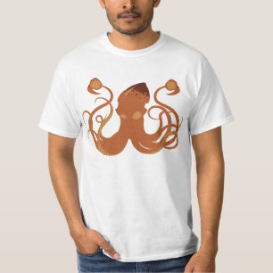 Vektorriesiger Tintenfisch-Wert-T - Shirt