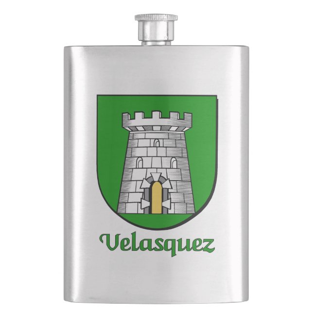 Velasquez Heraldic Shield Flachmann (Vorderseite)