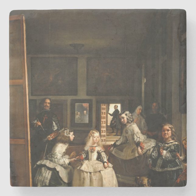 VELAZQUEZ - Las Meninas 1656 Steinuntersetzer (Vorderseite)