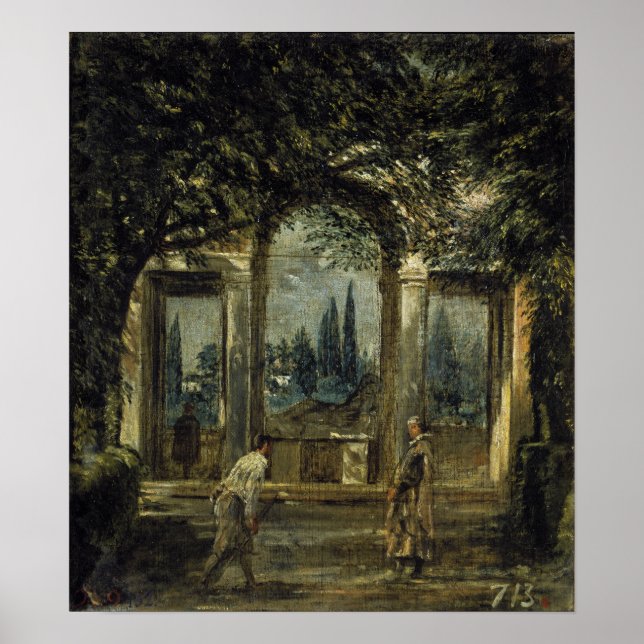 Velázquez - Villa Medici in Rom - Pavillon Ariadne Poster (Vorne)