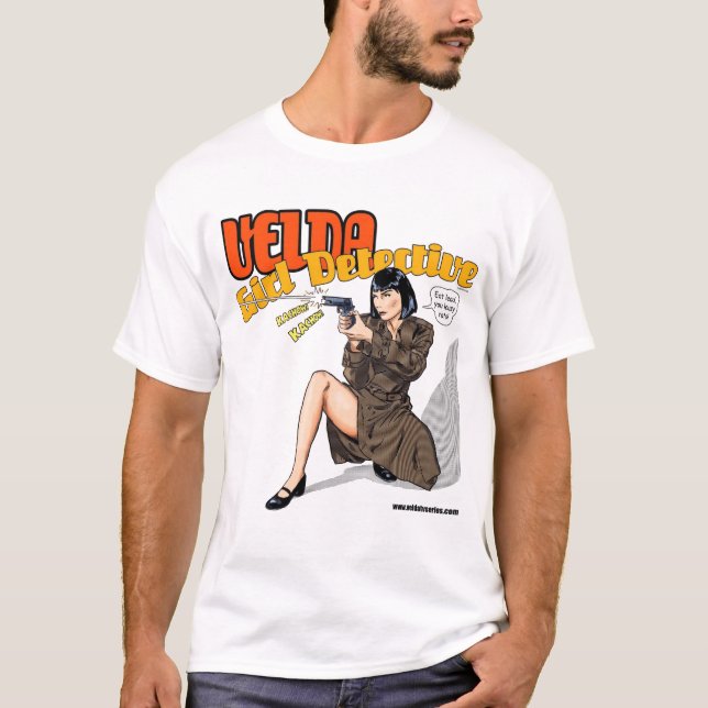 Velda officiel : T-shirt de détective de fille (Devant)