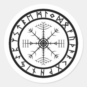 Veldismagn - Runenkreis Runder Aufkleber