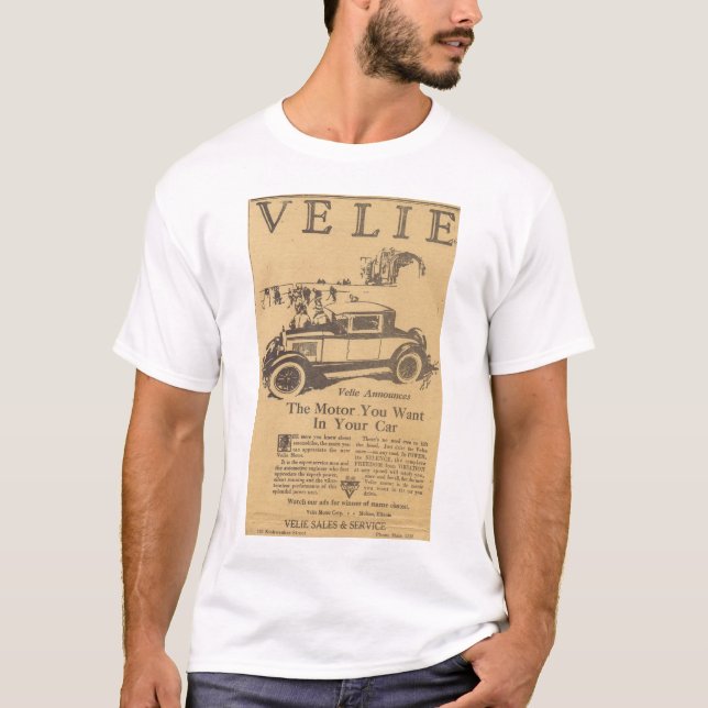 Velie Vintage Automobilanzeige 1926 T-Shirt (Vorderseite)