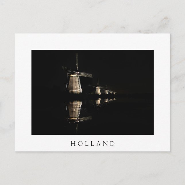 Véliplantules lumineuses en Hollande carte postale (Devant)