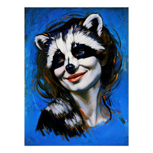 "Velka Teyani" flüstert Raccoon Trickster Poster