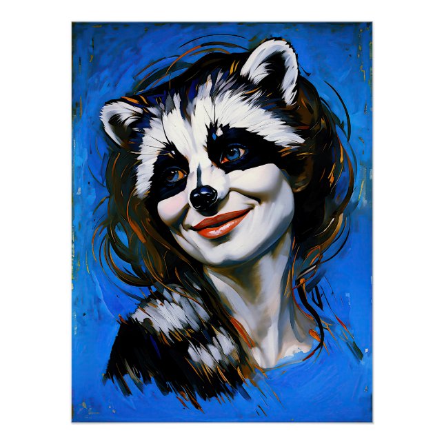 "Velka Teyani" flüstert Raccoon Trickster Poster (Vorderseite)