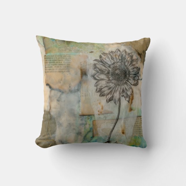Vellum floral I Kissen (Vorderseite)