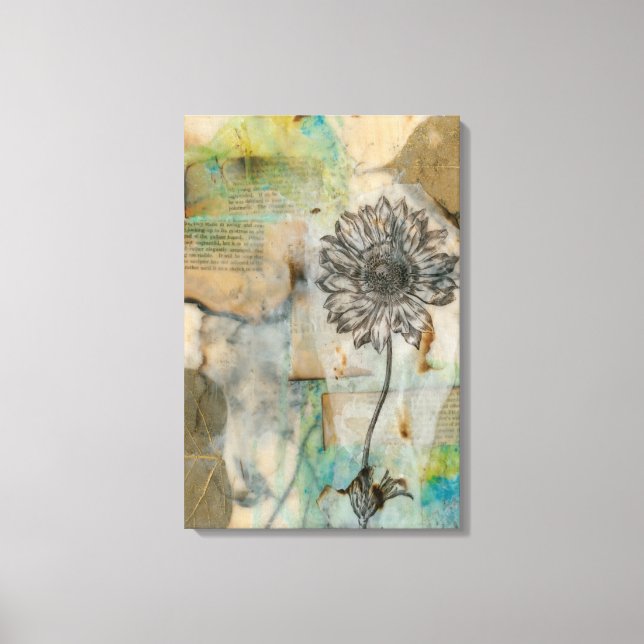 Vellum floral I Leinwanddruck (Vorderseite)