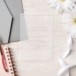 Vellum Formal Dusty Blue Classic Script Wedding