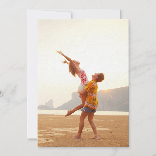 Vellum Foto Hochzeitskarte Einladung (Vorderseite)