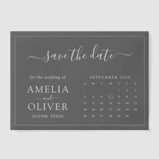 Vellum-Kalender Modern Minimalistisch Save-The-Dat