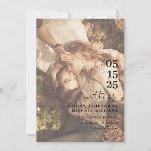 Vellum Look Handschrift Typografie Foto Save The Date