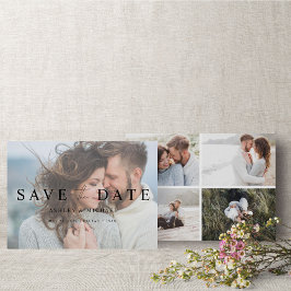Vellum Overlay Elegante Moderne 5 Foto Verlobung Save The Date