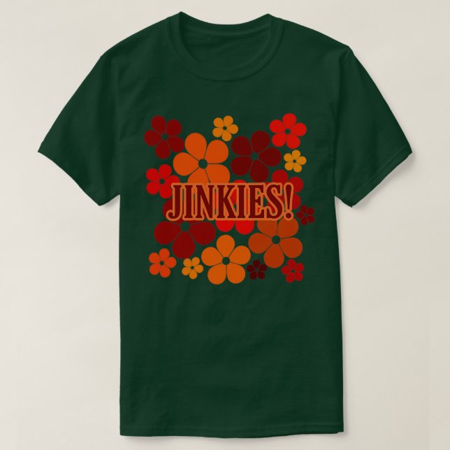 Velma Jinkies Retro-Blume Power drucken T-Shirt (Design vorne)