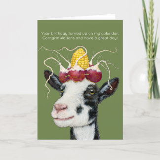 Velma la carte d'anniversaire de la chèvre