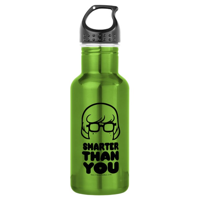 Velma "Smarter Than You" Graphic Edelstahlflasche (Vorderseite)