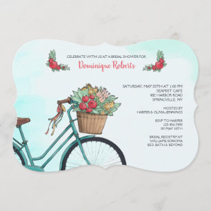 Vélo Avec Invitation Fleurs