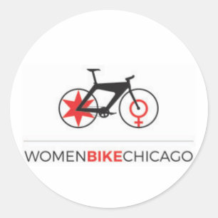 Vélo Chicago - autocollants lisses de femmes de