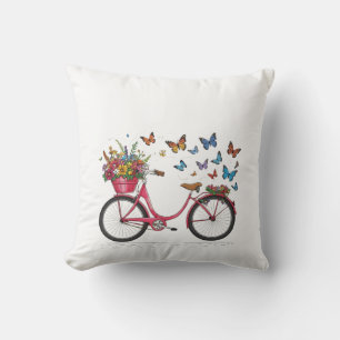 Vélo coloré avec panier à fleurs Lancer Oreiller