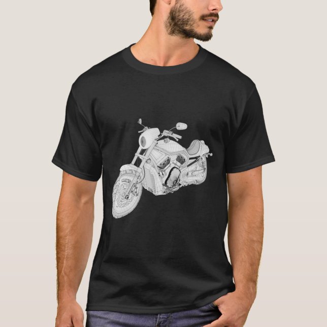 Vélo de Harley ! Le T-shirt foncé de base des (Devant)