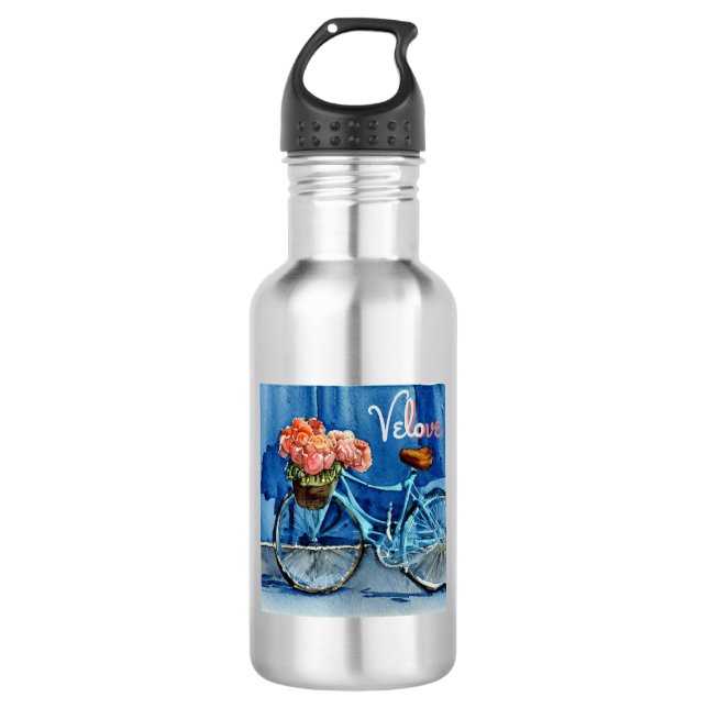 Velo Liebe Cycling Edelstahlflasche (Vorderseite)