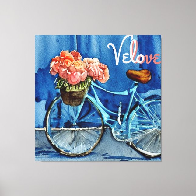 Velo Liebe Cycling Leinwanddruck (Vorderseite)