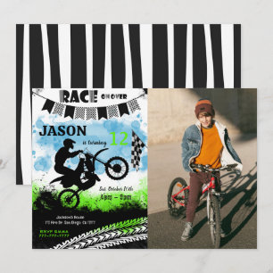 Vélo modifiable Anniversaire Photo Invitation