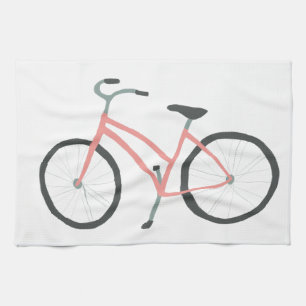 Vélo rose velo serviette de cuisine