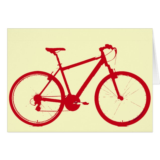 vélo rouge, vélo (Devant horizontal)