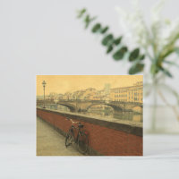 Vélo sur Ponte Vecchio Carte Postale - Charme Ital