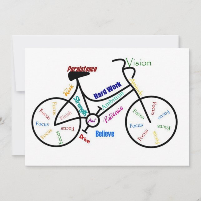 Vélo, Vélo, Cycle, Vélo, Invitation Motivationnel (Devant)