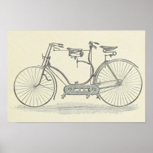 Vélo Vintage À Deux Impressions