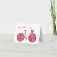 Vélo Vintage coloré avec fleurs Personnalisé