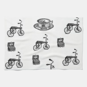 Vélo vintage cuisine serviette main