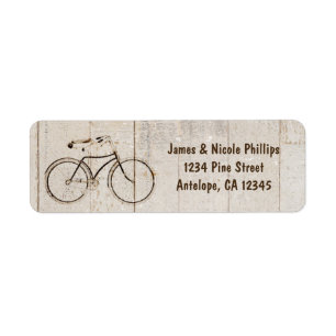 Vélo vintage Vélo Rustique Étiquettes de adresse e