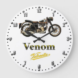 Velocette Gift-Motorrad-Quarz-Wanduhr Große Wanduhr