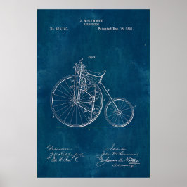 Velocipede Blueprint Poster