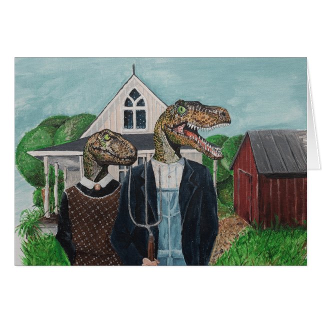 Velociraptor-amerikanisches gotisches (Vorderseite (Horizontal))