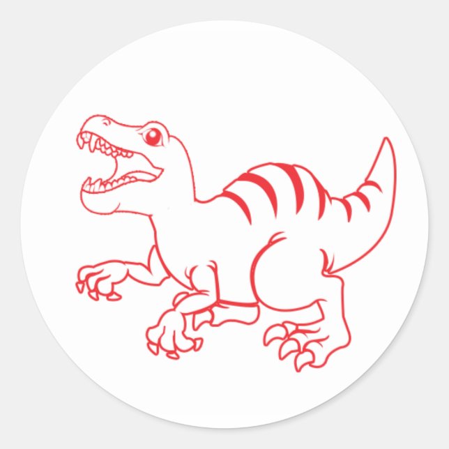 Velociraptor-Aufkleber Runder Aufkleber (Vorderseite)