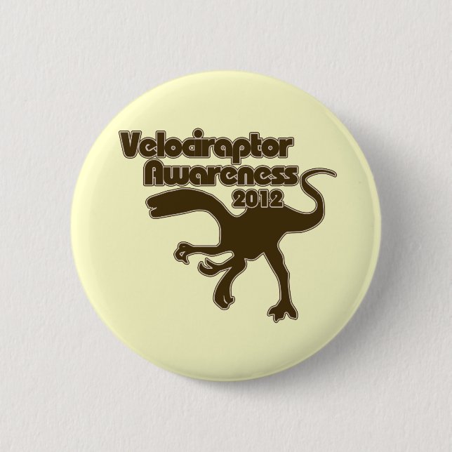 Velociraptor Awareness Day Button (Vorderseite)