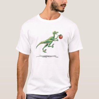 Velociraptor-Cartoon-Dinosaurierbasketball T-Shirt