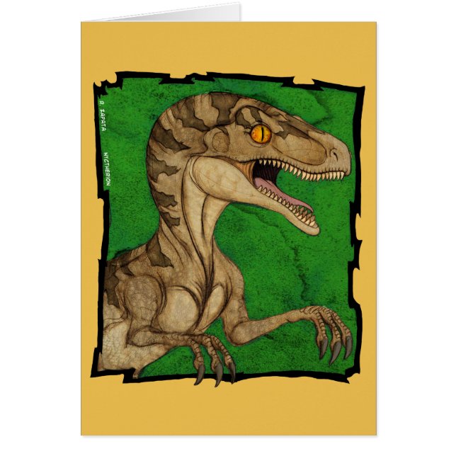 Velociraptor de cru de style de film (Devant)
