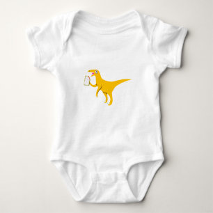 Velociraptor, der ein Poptart hält Baby Strampler