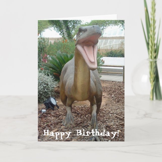 Velociraptor Dinosaur Grußkarte Karte (Vorderseite)