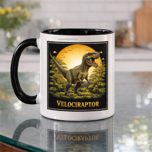 Velociraptor Dinosaur prähistorisch Mond Tasse