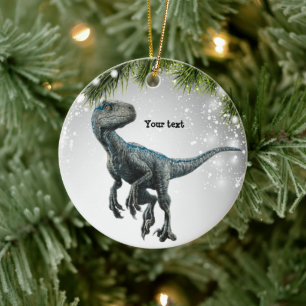 Velociraptor Geschenk für Dinosaurier Erwachsene K Keramik Ornament