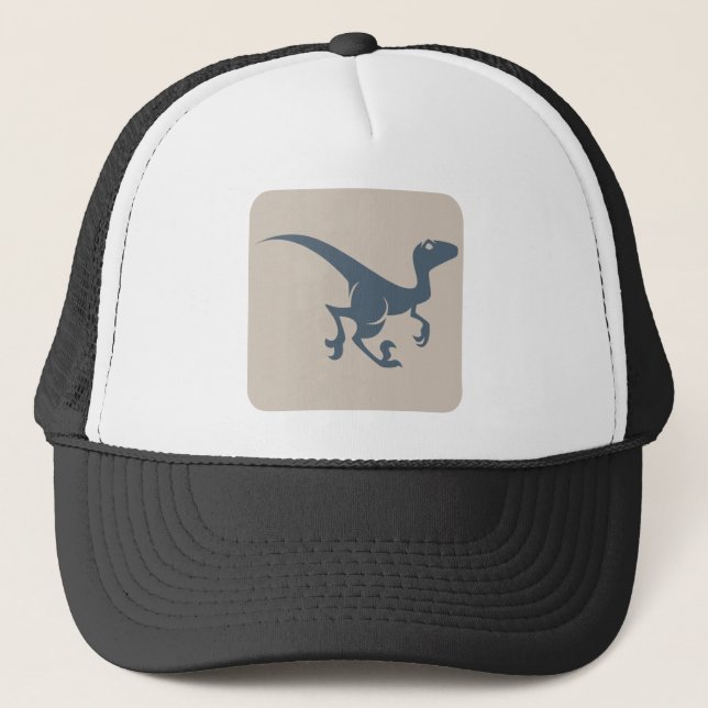 Velociraptor-Ikone Truckerkappe (Vorderseite)