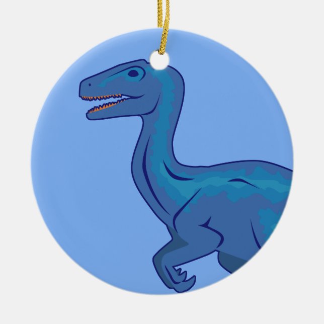 Velociraptor Keramikornament (Vorne)